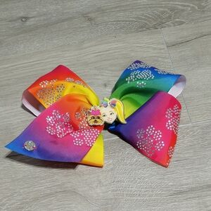 Jojo Siwa Dog Paw Rhinestone Hair Bow With Charms
